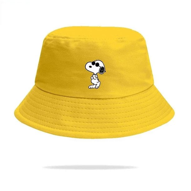Sombrero de pescador de algodón para adultos de Snoopy Charlie Brown, sombrero de pescador de moda con dibujos animados para hombre y mujer, sombrero de verano con protección solar, gorra panamá, somb