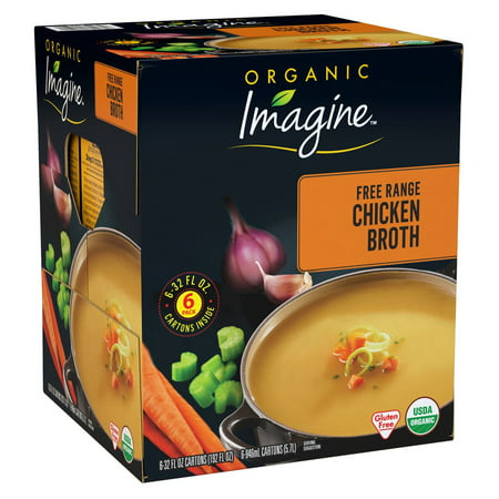 Product of Imagine Organic Free-Range Chicken Broth, 6 pk./32 fl. oz. [Biz