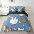 thumbnail image 2 of Queen Comforter Set for Kids,7 Pieces Farmhouse Chick Bedding Sets Queen Bed in a Bag with Reversible Rustic Bed Set,Chicken Comforter, Sheets, Pillowcases and Shams, 2 of 5