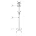 thumbnail image 2 of Monarch Specialties COAT RACK - 70"H / RED METAL, 2 of 3