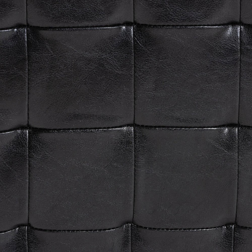 Baxton Studio Siskal Black Modern Cube Ottoman (Set of 2)