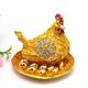thumbnail image 4 of Joyero de aleación de pollo con forma de gallina ponedora de la suerte con revestimiento de metal, 4 of 5