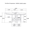 thumbnail image 7 of 42 inch Square Extension Dining Table in Chestnut, Solid Wood and MDF Construction, 7 of 7
