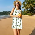 thumbnail image 3 of Pofeuu Cute Avocado Yoga Print Women's Sleeveless Dress, Loose Fit Summer Dress, Casual Tank Dress for Women, 3 of 7