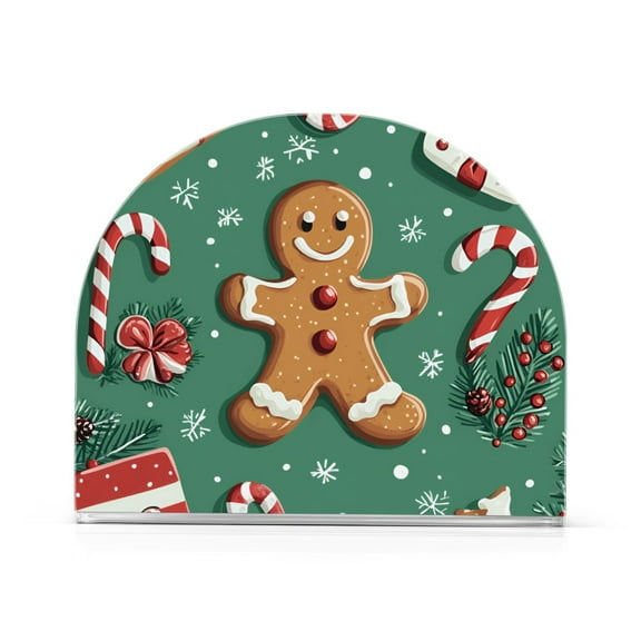 Yayeee Napkin Holder for Table Kitchen Paper Tissue Organization, Christmas Gingerbread