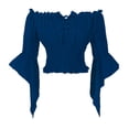 thumbnail image 1 of Blusa Mingyuezai Renaissance Peasant con hombros descubiertos para mujer, 1 of 6