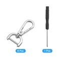 thumbnail image 3 of Uxcell 8Pcs Swivel Clasps, 0.6" Detachable Snap Hook with Screwdriver, Silver, 3 of 7