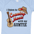 thumbnail image 4 of Inktastic I Listen to Country Music with My Auntie Guitar and Hat Boys or Girls Baby Bodysuit, 4 of 5