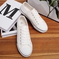 thumbnail image 5 of Womens Classic Canvas Shoes Low Top Lace up Fashion Casual Sneakers White, 5 of 7