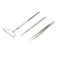 thumbnail image 3 of 3pcs Lash Lift Tools Stainless Steel Eyelash Separator Mirror Tweezers Set for Lash Extension Silver, 3 of 8