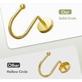 thumbnail image 4 of Gold Metal Rust Proof Smooth Decorative Modern Shower Curtain Rings 12 Count, 4 of 9
