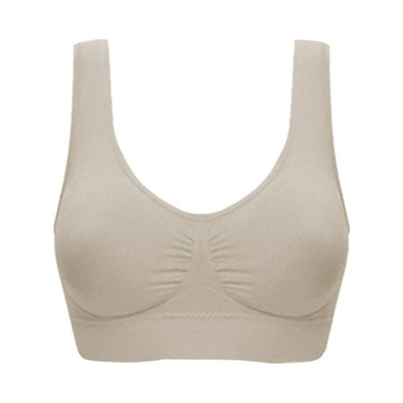 MLINS  3 Pcs Seamless Vest Skin Color Bras Fitness Women's