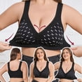 thumbnail image 6 of Women Plus Size Front Closure Bra U-Back Wireless Breathable Wide Strap Everyday Bra, 6 of 8