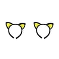 thumbnail image 3 of Minnieouse Accesorios para el cabello sencillos para todas las edades - Diadema con pinza para el cabello súper linda, duradera y cómoda, negra Negro+Amarillo 2piezas, 3 of 6