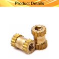 thumbnail image 3 of Wekity M2x5mm Female Thread Knurled Nuts,150PCS Hx3.5mm OD Brass Threaded Insert Embedment Nuts Hydraulic Welded Joint Injection Molding Assortment Kit for 3D Printing Injection Molding-0621, 3 of 5