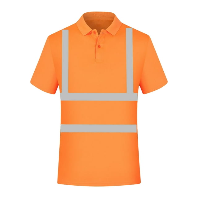 Styesk T-Shirts pour Hommes Couleur Unie Réfléchissant Léger Respirant Bouton Facile Chemise à Manches Courtes Col Rabattu