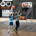 thumbnail image 2 of Costway Jeu d'Arcade de Basketball à Double DEL avec Prise Électronique, 8 Modes de Jeu, 4 Balles, Pliable, 2 of 10