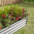 thumbnail image 4 of Jopath 2PCS Silver Metal Raised Garden Bed, Rectangle Raised Planter for Flowers Plants Vegetables Herb 4x2x1Ft, 4 of 8