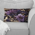 thumbnail image 4 of Designart "Regal Damask In Gold And Purple II" Marble Printed Throw Pillow, 4 of 5