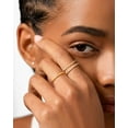 thumbnail image 2 of Thin Gold Rings for Women: 3PCS Stackable 14K Gold Plated Dainty Rings Set Non Tarnish Thumb Wedding Bands CZ Rings for Women Trendy Statement Gold Jewelry Size 6 7 8 9 10, 2 of 6