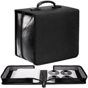 520 Capacity CD/DVD Case Holder, Large Media Storage Binder with Zipper & Carry Handle, Portable Disc Organizer for Home, Office, Travel – Fits CD, DVD, Blu-ray & Video Games
