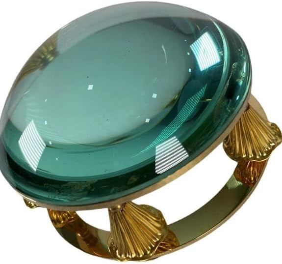 Antique Desk Magnifier Glass Paperweights Magnifying Glass for Reading Book Traditional Brass Magnifying Glass Desktop