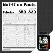 NutraBio Extreme Mass Gainer Protein Powder 53G Protein Clean Weight Gainer Chocolate Flavor 1-Count 6 lbs