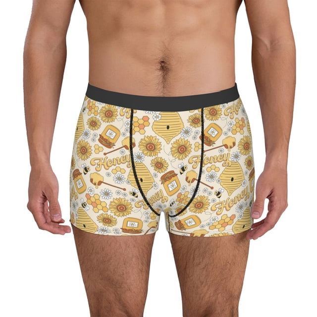 Fotbe Honey Honeycomb Calzoncillos Tipo Boxer con Bolsa de Soporte Total para Hombre, X-Temp Fresco, Transpirable y de Secado Rápido-XX-Large
