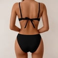thumbnail image 7 of UTSJKR Women's 2026 Hard Cup Backless Bikini Set, Tape Detail Two Piece Bathing Suit, European Cross Border Beach Swimwear Black L, 7 of 7