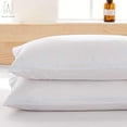 thumbnail image 4 of Gustave Pillowcases Set of 2 with Envelope Closure, Ultra Soft Pure Cotton Bed Pillow Covers "Queen, White", 4 of 8