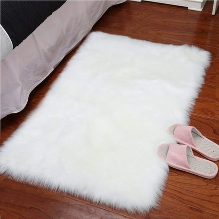 Meigar Luxury Super Soft Faux Sheepskin Fur Area Rugs Wool Shaggy