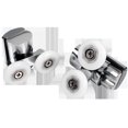 thumbnail image 1 of Rodillos para puertas de ducha, ruedas para puertas de ducha de 23 mm hacia arriba o hacia abajo, rodillos para puertas de ducha deslizantes para puertas de vidrio de baño plateadas, LingWen 8390611002053, 1 of 1