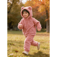 thumbnail image 3 of Kids Toddler Boys Girls Winter Clothes Warm Fleece Hooded Pajamas Sleepwear 2 Piece Loungewear Set, Size 1-7 Years, 3 of 6