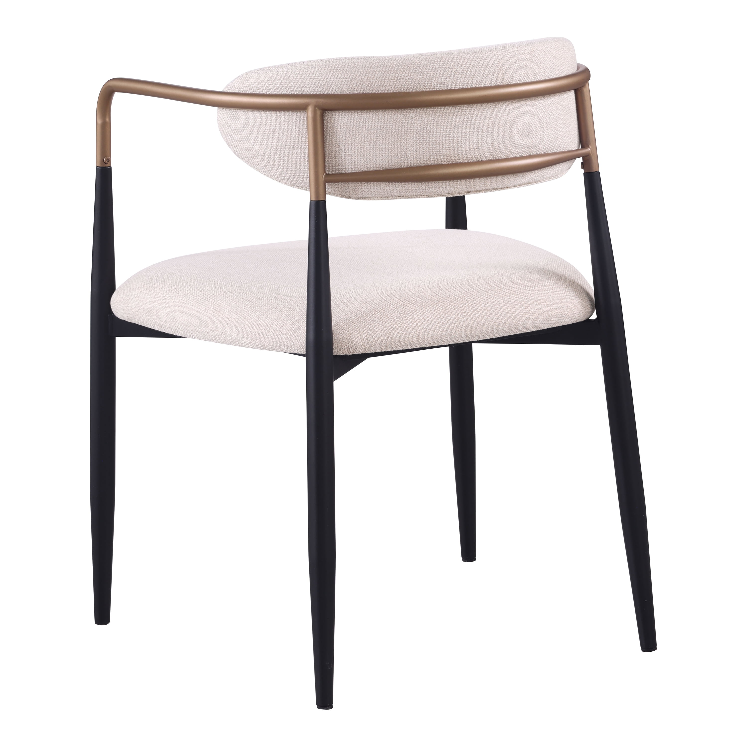 Furniture of America Stella Modern Upholstered Dining Chairs, Natural (Set of 2)