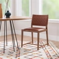 thumbnail image 5 of Riverbay Furniture Mid-Century Beech Wood and Leather Chair in Brown, 5 of 8