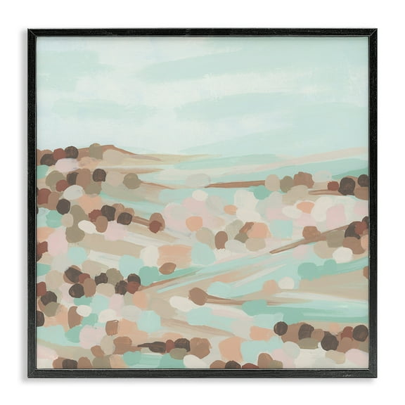 Stupell Industries Impressionist Rural Landscape Landscape Painting Black Framed Art Print Wall Art, 12 x 12