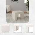 thumbnail image 2 of LeisureMod 26" Bench Upholstered in Velvet Boucle with Curved Waterfall Design Padded Foam Seat for Living Room, Entryway, Bedroom Vint Collection, 2 of 10