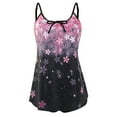thumbnail image 2 of ibuvkizy Tankinis Swimsuits for Women Loose Modest Two Piece Bathing Suits Women Conservative Print Strappy Back Set Swimsuits Swimdress Bikini Sets for Women's Plus Size, 2 of 4