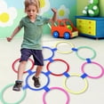 thumbnail image 6 of Hopscotch Ring Toss Game 15-Inch Sensory Coordination Training Agility Grid Outdoor Physical Workout Fitness Set for Early Learners, 6 of 6
