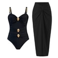 thumbnail image 4 of DGMIOCS Women's Bikini Set Modest Two Piece Black M, 4 of 4