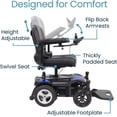 thumbnail image 4 of Silla de ruedas eléctrica Vive Mobility para adultos (modelo C): silla de ruedas eléctrica premium para personas mayores, alternativa a un scooter de movilidad motorizado, aprobada por la TSA, ultra c, 4 of 5