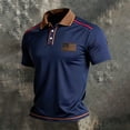thumbnail image 2 of Hsovts Patriotic Golf Shirts for Men USA American Flag Polo Shirt 4th of July Camo Short Sleeve Business Casual Collared Tops 2026 Navy 2XL, 2 of 4
