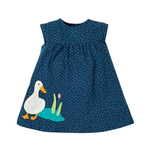 Otqutp Toddler Clothes Set Little Girls Short Sleeve Dresses Summer Cotton Casual Swing Summer Children's Dress Cotton Girl's Dress