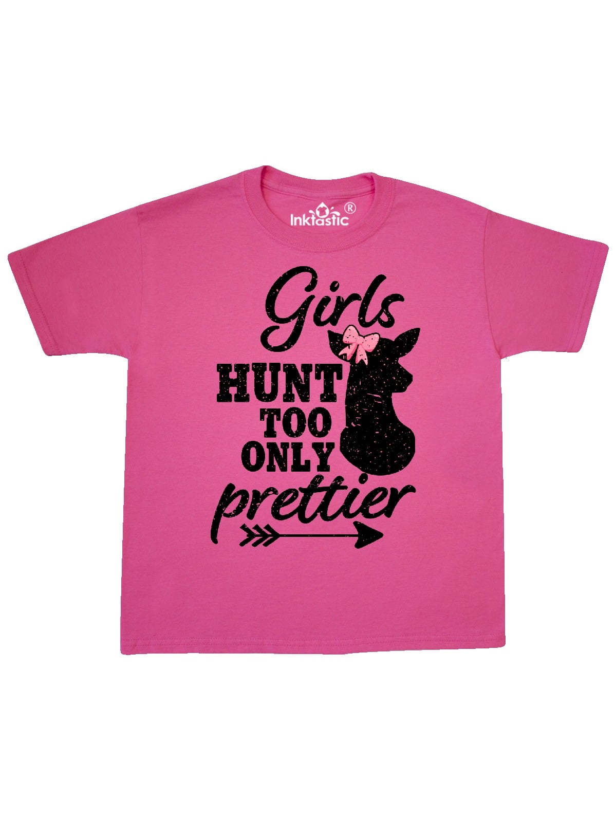 Hunting Girls Hunt Too Only Prettier with Doe and Arrow Youth TShirt