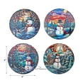 thumbnail image 3 of Maison Concepts Coaster Round Ceramic Trivet Snowman - Set of 4 - 8 L x 8 W x 0.3 H, 3 of 3