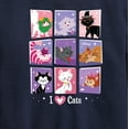 thumbnail image 3 of Disney Classics - Cats & Dogs - Grid Of Assorted Cats - Toddler And Youth Crewneck Fleece Sweatshirt, 3 of 5