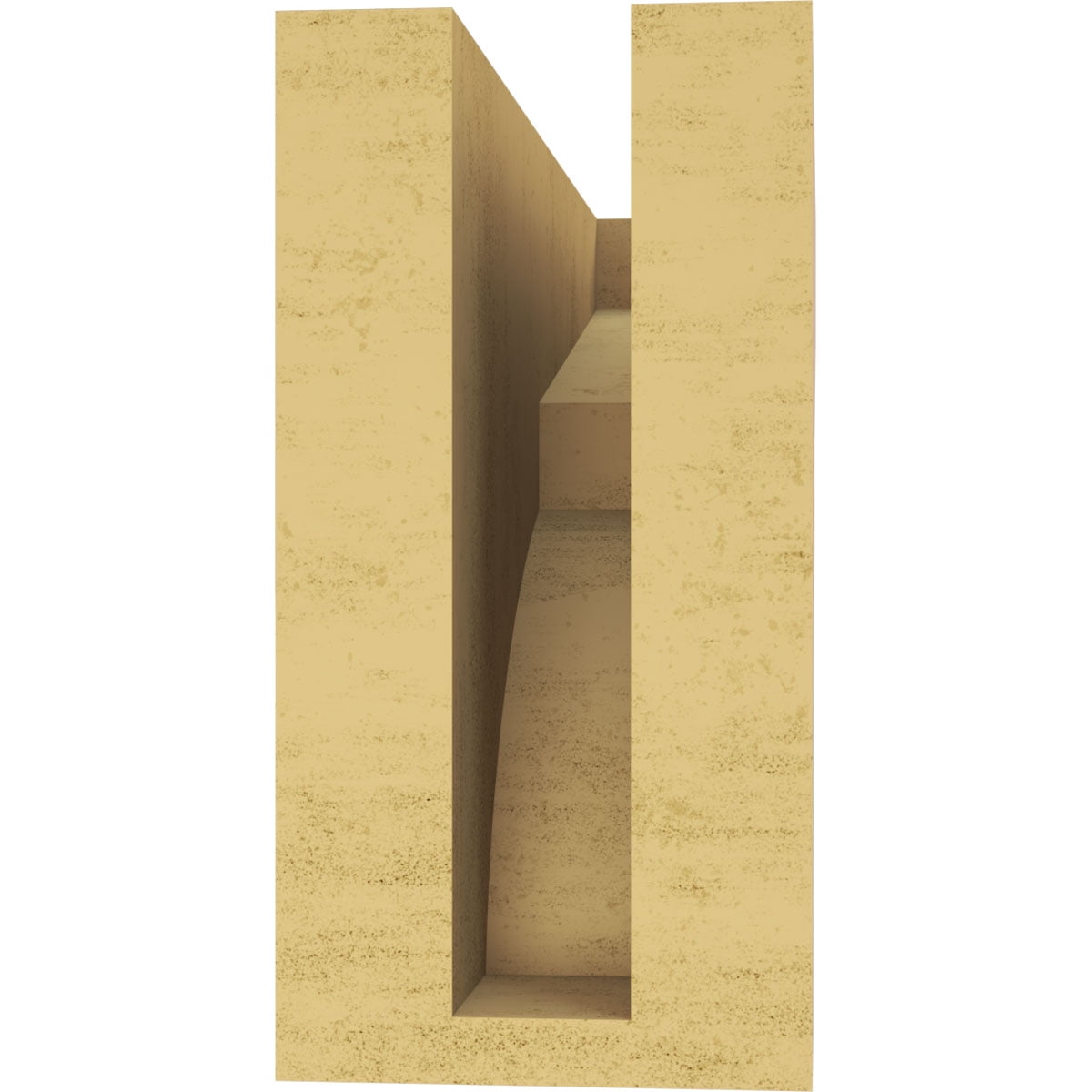 3"W x 9"D x 6"H Classic Monterey Rough Cedar Woodgrain TimberThane Corbel, Primed Tan