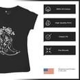 thumbnail image 6 of Country Girl Boots Women's V-Neck T-shirt Vintage Cowgirl Western Floral Southern Rustic Country Style Cute Roses Rodeo Tee, 6 of 7
