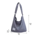 thumbnail image 2 of Willtoo Women's Retro Large Size Canvas Shoulder Bag Hobo Crossbody Handbag Casual Tote, 2 of 3
