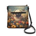 thumbnail image 2 of Kuiaobaty Pug Daisy Butterfly Print Crossbody Bag for Women, Lightweight Vegan Leather Hobo Handbag Crossbody, Wear Resistant Casual Messenger Purse with Adjustable Strap for Travel, 2 of 7